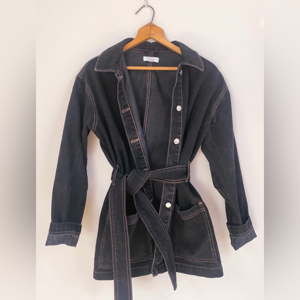 Denim trenchcoat jacket size 6